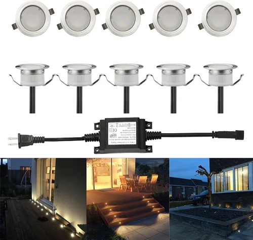 Miniatura 13 de Kit de luces LED para cubierta FVTLED, 10 piezas Φ1.22 WiFi Smart Phone Control de bajo voltaje empotrable RGBW para iluminación de cubierta Rgbw