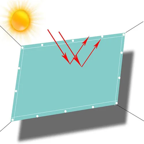 Miniatura 4 de Tela de protección solar para exteriores, 99 % de toldo reflectante de aluminio con ojales para invernadero, patio, césped, color de la tela: plata
