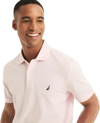 Miniatura 72 de Nautica playera polo clásica de mangas cortas, color sólido, para hombre