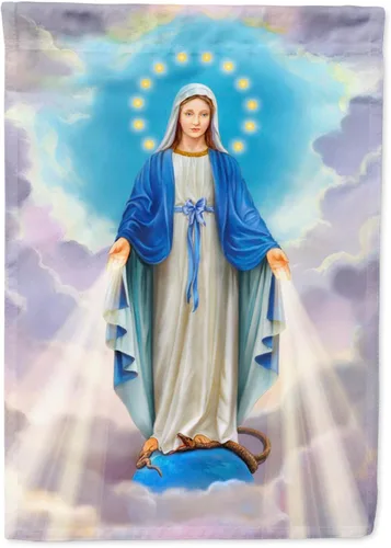 Miniatura 112 de Caroline's Treasures APH8805CHF - Bandera religiosa de la Virgen Madre María para el porche grande, con manga para porche, pancarta decorativa