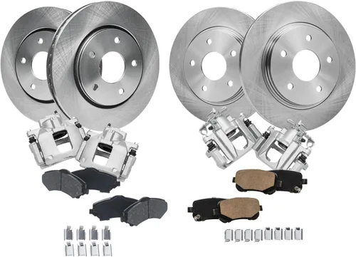 Miniatura 93 de Detroit Axle - 4 rotores de freno para Ford 2012 2013 2014 F-150 Lobo, repuesto de rotores de freno de disco: rotor delantero de 13.78 pulgadas