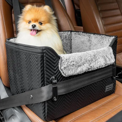 Miniatura 14 de PETSFIT Asientos de coche para perros pequeños – Hebillas de seguridad patentadas – Correa de seguridad – Asiento plegable elevador para perro