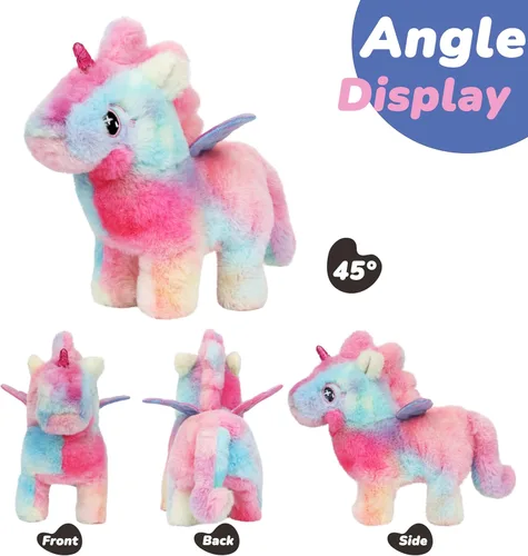 Miniatura 3 de Hopearl - Juguete de peluche electrónico interactivo de unicornio con sonidos y movimientos, camina y tiene un cuerno luminoso; regalo para niños
