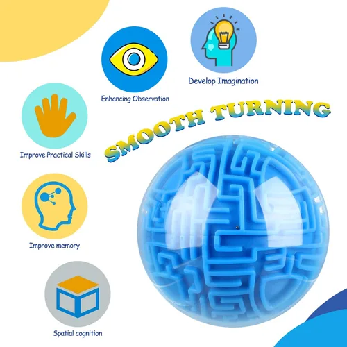 Miniatura 2 de Sratte Maze Ball 3D Maze Game Puzzle Toy Gifts Gravity Brain Teasers Ball para niños, adolescentes y adultos, desafío difícil (clásico)