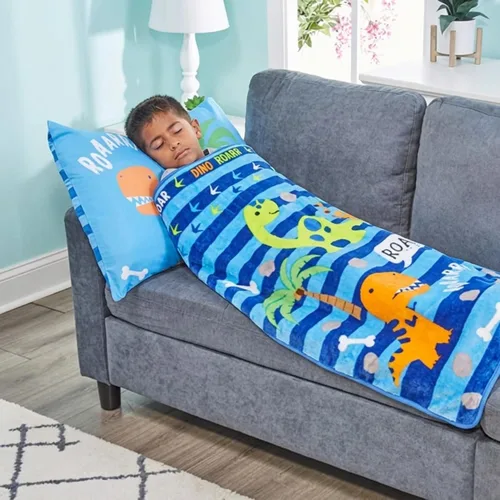 Miniatura 2 de EVERYDAY KIDS Manta para Niños Pequeños - 30" por 40" - Roarin Dinos - Súper Suave, Afelpada, Cálida y Cómoda Dinosaurios