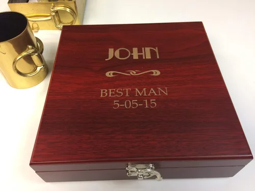 Miniatura 2 de Conjunto de regalo para padrinos de boda, regalo para padrinos de boda, caja de regalo para padrinos de boda, regalo para el padrino, cuchillo