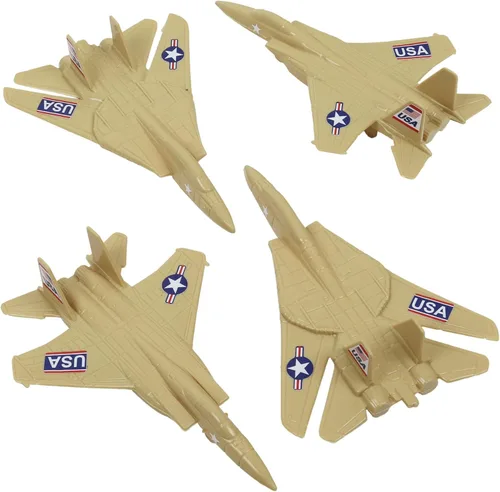 Miniatura 12 de TimMee Aviones de Combate de Plástico Army Men - 4 Aviones Azules Fabricados en Estados Unidos