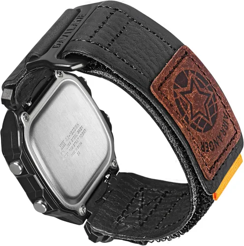 Miniatura 9 de Correa de reloj de cuero genuino de 0.709 in compatible con G-Shock AE-1200/AE-1000W/1100W/AE-1300, W-735H/W-216H/218H W-219H/F-91W/F-94W/F-105W