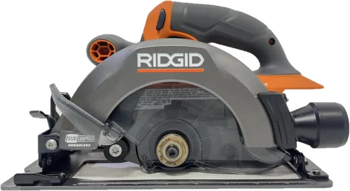 Miniatura 9 de RIDGID 18V SUBCOMPACT SIN CEPILLO Inalámbrico 6-1/2 pulgadas Herramienta de sierra circular SOLAMENTE R8656B La batería y el cargador se venden