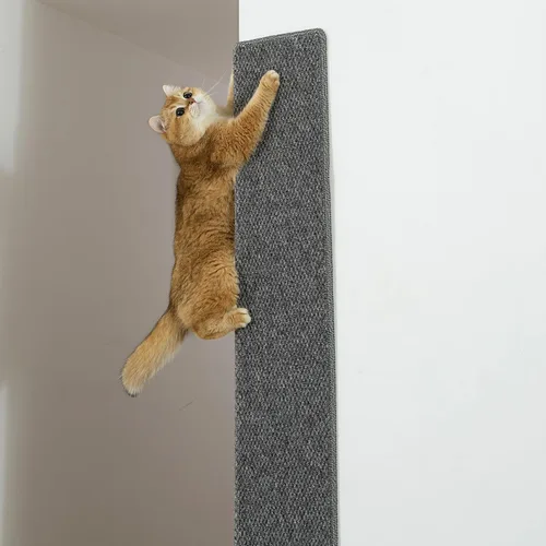 Miniatura 13 de SHENGOCASE Alfombra gruesa para escalar pared de gato de 67 x 23.6 pulgadas, rascador de muebles de pared de gato, poste rascador, protector de sofá
