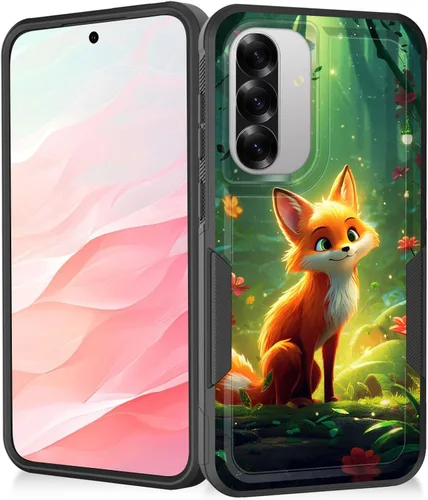 Miniatura 73 de Funda para Galaxy A14 5G, resistente de doble capa híbrida de policarbonato duro, goma suave, a prueba de golpes, funda protectora resistente