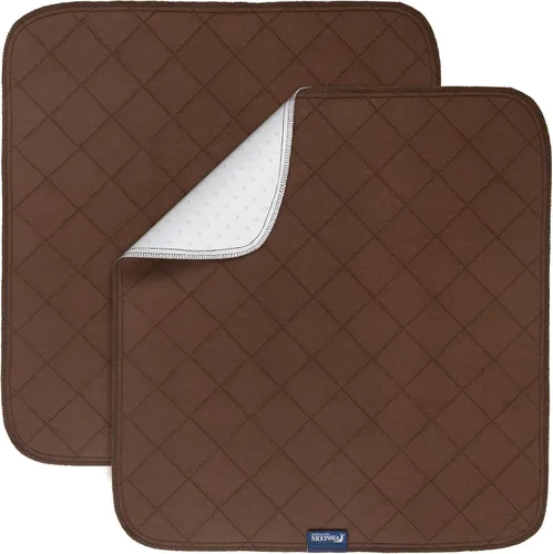 Miniatura 8 de Almohadillas impermeables para sillas de incontinencia de 22 x 21 pulgadas, paquete de 2 protectores de asiento reutilizables antideslizantes y Negro