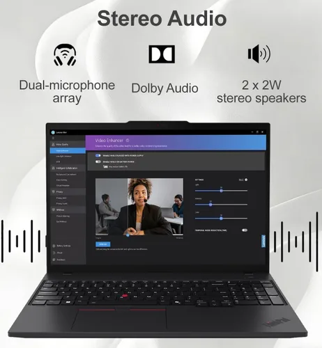 Miniatura 7 de Lenovo ThinkPad T16 G4 Business AI PC portátil, 16 pulgadas FHD+, Intel 12-Core Ultra 5 225U (>i7-1355U), cámara web IR, Thunderbolt 4, computadora