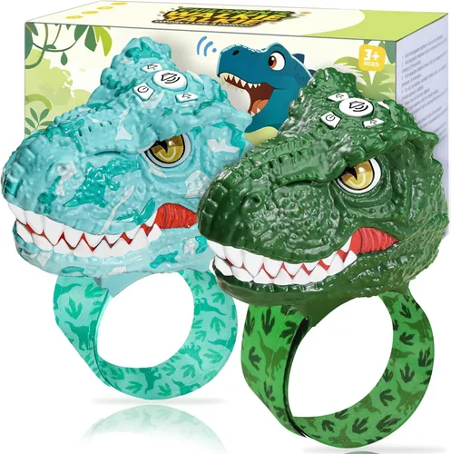Miniatura 11 de Vvinca Walkie Talkies de dinosaurio para niños, paquete de 2 – Juguetes de juguete al aire libre para niños de 3 a 12 años, 1000 pies de largo