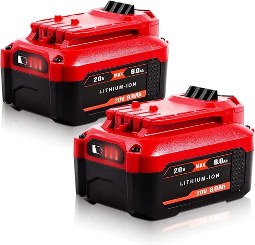 TenHutt 【Actualización】 Paquete de 2 baterías de repuesto de 20 V 6.0 Ah para Craftsman 20 V batería de iones de litio V20 para CMCB205 CMCB204