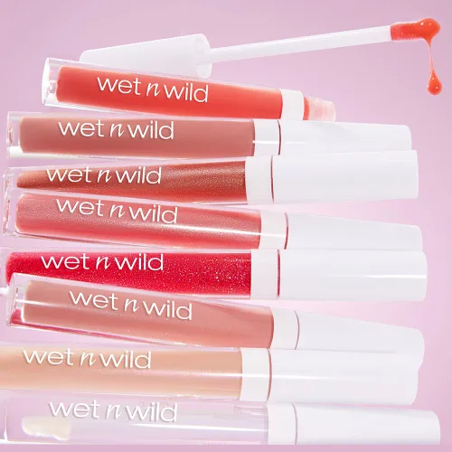 Miniatura 7 de Wet n Wild MegaSlicks Brillo labial, ultrabrillante, enriquecido con vitamina E, ultrabrillo de alto brillo hidratante, sin crueldad y vegano - My