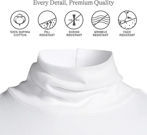 Miniatura 33 de Lands' End Supima - Suéter de cuello alto y mangas largas para mujer