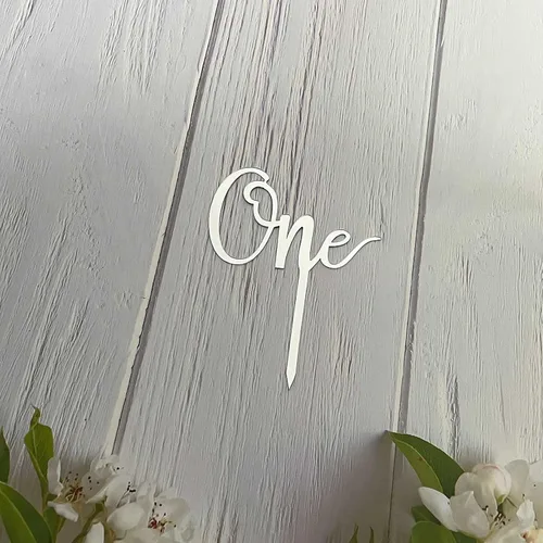 Miniatura 6 de Decoración de pastel número uno con espejo plateado para decoración de pastel de primer cumpleaños, decoración de fiesta de cumpleaños de un año