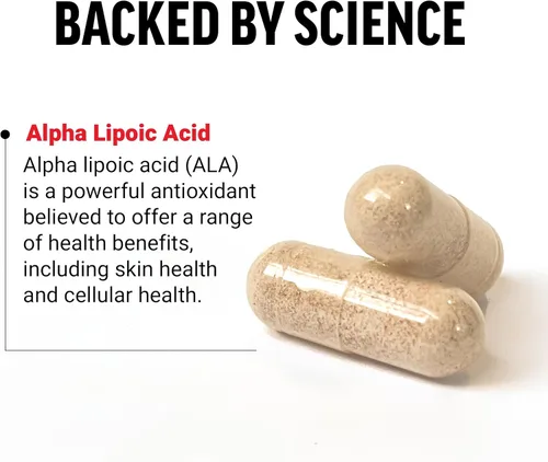 Miniatura 3 de Force Factor Cápsulas de ácido alfa lipoico de 600 mg, suplemento antioxidante, suplemento ALA para apoyo cardiovascular y salud celular, vegano