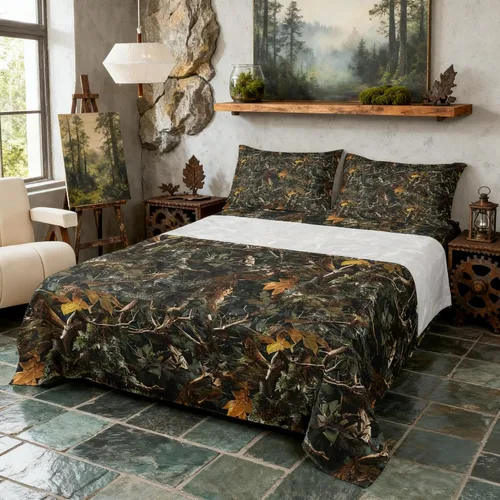 Miniatura 10 de Castle Fairy Juego de sábanas de motocross tamaño twin, juego de ropa de cama verde con diseño de panal ombré, decoración de habitación de niños