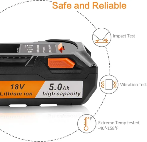 Miniatura 3 de Labtec Reemplazo de batería de litio R840087 18V 6000mAh para RIDGID 18V R840083, R840085, R840086, R840087, R840089, AC840085, AC840086, AC840087P