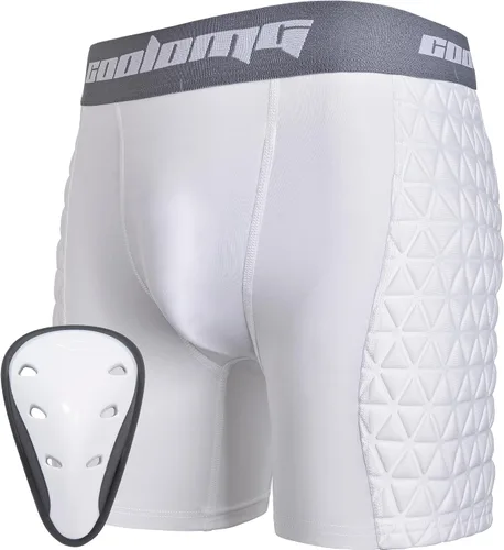 Miniatura 10 de COOLOMG Pantalones cortos deslizantes de béisbol para niños y jóvenes, con copa atlética, acolchados, para sóftbol, fútbol, lacrosse, hockey