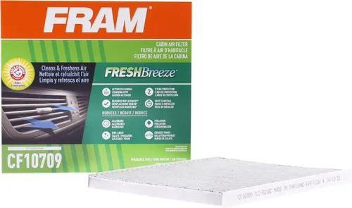 Fram Fresh Breeze - Filtro de aire de cabina con bicarbonato de sodio Arm & Hammer, CF10709 para vehículos Hyundai y Kia seleccionados, blanco