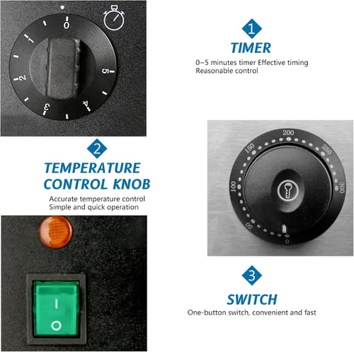 Miniatura 5 de Mini panqueques para mini panqueques holandeses de doble placa de 110 V, panqueque eléctrico comercial para restaurante y uso doméstico