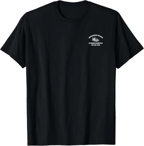 Miniatura 2 de Morning Wood Lumber Company - Camiseta con estampado de espalda delantera, Negro, S