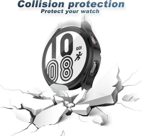 Miniatura 2 de Rc-Z para Samsung Galaxy Watch 5/Galaxy Watch 4 de 40 mm, paquete de 4 fundas de TPU suave con cubierta completa para la cara, protector de pantalla