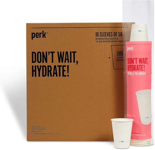 Miniatura 11 de Perk Vasos calientes de papel de 3 onzas, 1,000 tazas de café desechables a granel para expreso, muestras y bebidas calientes, color blanco