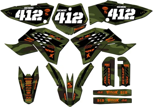 Miniatura 2 de Kit de base gráfica SX 65 Apache Green Senge 2009-2015 compatible con KTM