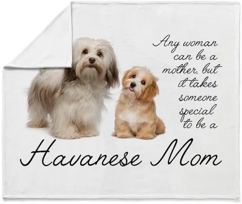 Miniatura 4 de CafePress Havanese Mom - Manta de felpa de forro polar súper suave, 60 x 50 pulgadas