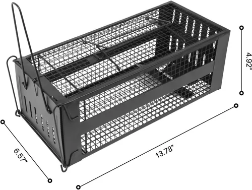 Miniatura 2 de SZHLUX Paquete de 2 trampas para ratas, trampas para ratones para interiores y exteriores, pequeños roedores, ratones, ratones, ratones, hámsters