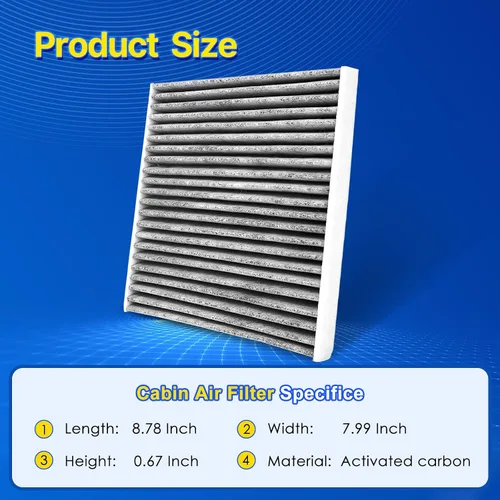 Miniatura 3 de Filtro de aire de cabina de repuesto para CF10709, Compatible con Accent, Genesis Coupe, Tucson, Veloster, Forte, Forte Koup, Forte5, Rio, Rio5