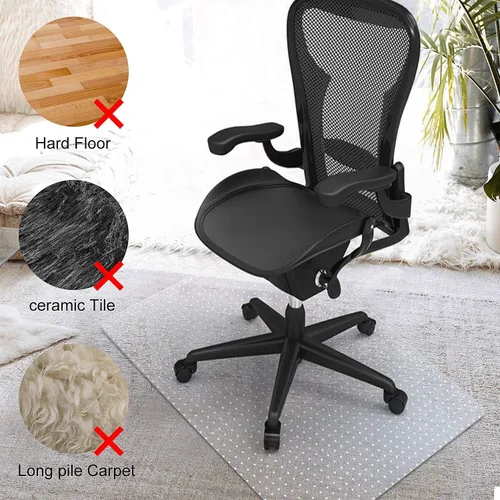 Miniatura 6 de Kuyal Tapete para Silla de Escritorio para Alfombra, 30'' x 48'' Rectángulo Tapetes Transparentes para Sillas Bueno para Escritorios, Oficina