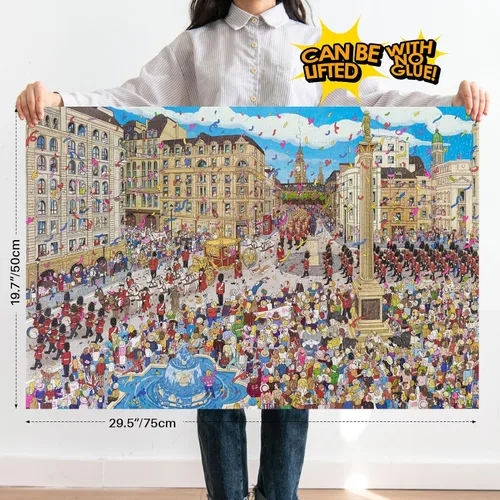 Miniatura 2 de MOMIBOOK Rompecabezas para adultos de 1000 piezas de City Story New - Londres, imagen de pintura Difícil desafiante difícil difícil imposible