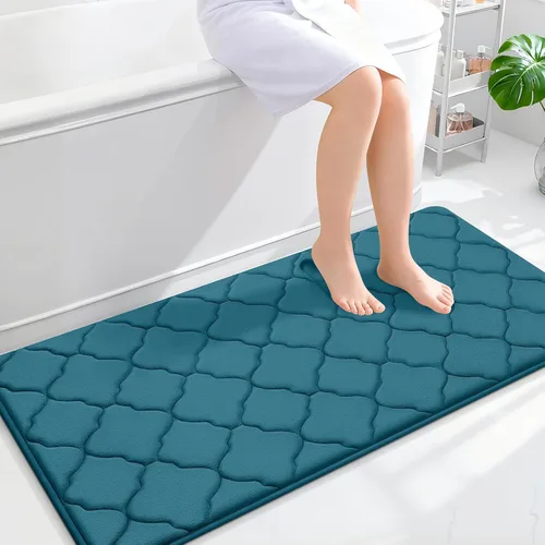 Miniatura 162 de OLANLY Alfombra de Baño de Espuma Viscoelástica de 24 x 16 pulgadas, Ultra Suave y Absorbente, Alfombras de Baño Antideslizantes, Cómodas, Lavables
