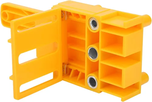 Miniatura 9 de 8 unids/set localizador de agujeros de perforación para carpintería, plantilla de clavija de clavija de conexión de tablero de madera, localizador