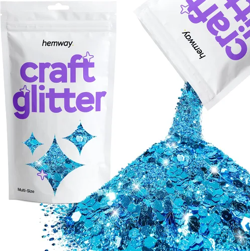 Miniatura 52 de Hemway Craft Glitter - Rojo Copos de lentejuelas metálicas de varios tamaños para manualidades de resina y epoxi Suministros para vasos