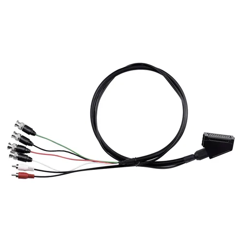Miniatura 8 de XTPTFABS Cable hembra RGB Euro SCART a 4 RGB BNC y 2 RCA adaptador de audio y videojuego, uso para monitores Sony PVM serie BVM, monitor JVC Series