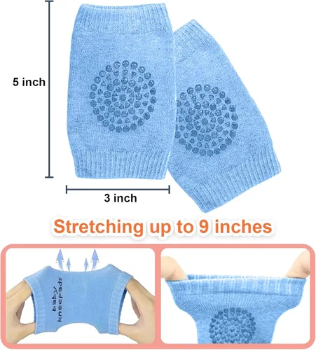 Miniatura 10 de Almohadillas antideslizantes para gatear para bebés, protegen la rodilla del bebé para gatear