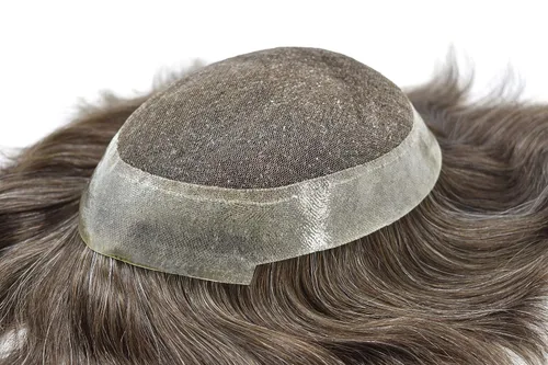 Miniatura 13 de Peluca de cabello virgen Remy de encaje francés para hombre, peluca de cabello humano real negro Australia