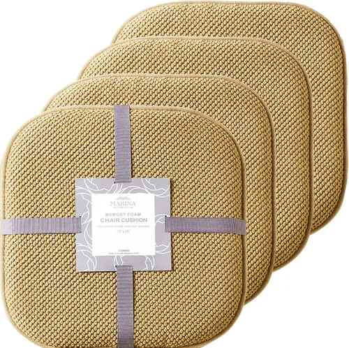 Miniatura 23 de Marina Decoration Cojín grueso y cómodo de espuma viscoelástica para silla, patrón de panal de abeja, goma antideslizante, para asiento trasero, lino