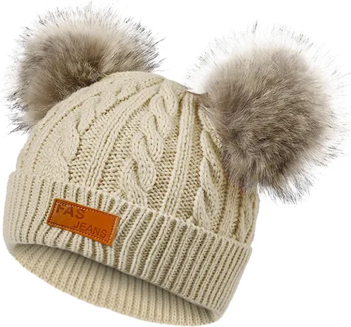 Miniatura 29 de Century Star Toddler Beanie Baby Girls Winter Hat - 6-36 Months Warm Knit Pom Pom Hats for Gils Boys