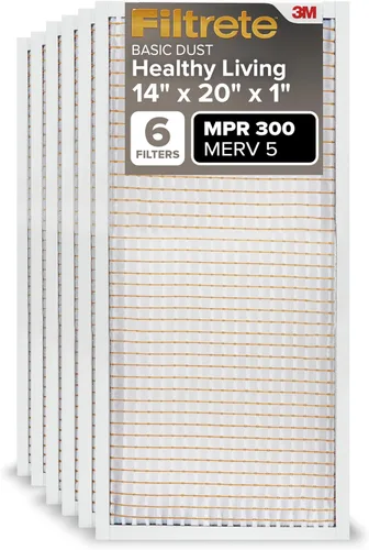 Miniatura 23 de Filtrete Filtro de aire de 12 x 30 x 1, MPR 300, MERV 5, Clean Living Basic Dust Filtros de aire plisados de 1 pulgada (3 meses), 6 filtros