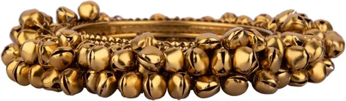 Miniatura 6 de Efulgenz Boho Vintage Antique Gypsy Tribal Indian Oxidized Bell Charm Bracelet Bangle Set Jewelry, Perfect