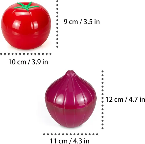 Miniatura 2 de Contenedores de almacenamiento de verduras y frutas para refrigerador, almacenamiento de tomate y cebolla, recipientes de almacenamiento