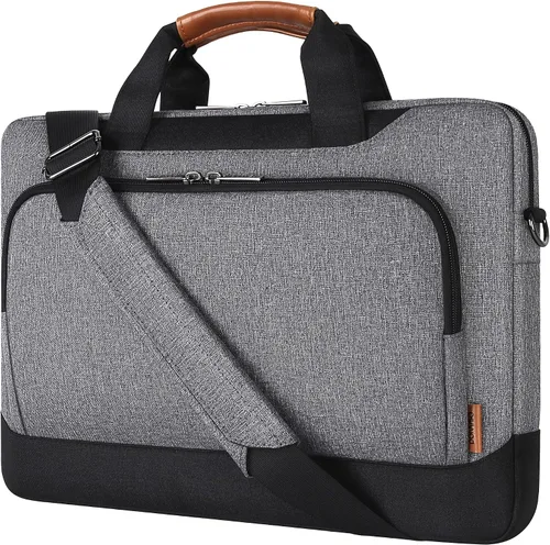 Miniatura 14 de DOMISO Bolsa para laptop de 17-17.3 pulgadas de gran capacidad con correa para el hombro para Dell XPS/HP Pavilion 17/Lenovo Chromebook 317, Verde