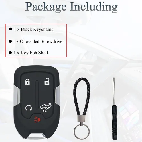 Miniatura 3 de SUPALAND - Funda de reemplazo para llave con mando a distancia, compatible con Chevy Silverado GMC Sierra 1500 2500HD 3500HD 2019 2020 2021 2022